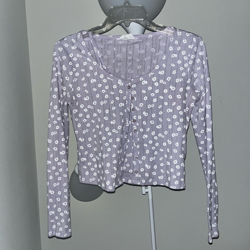 Pink Rose Light Purple Two Piece Cami and Long Sleeve